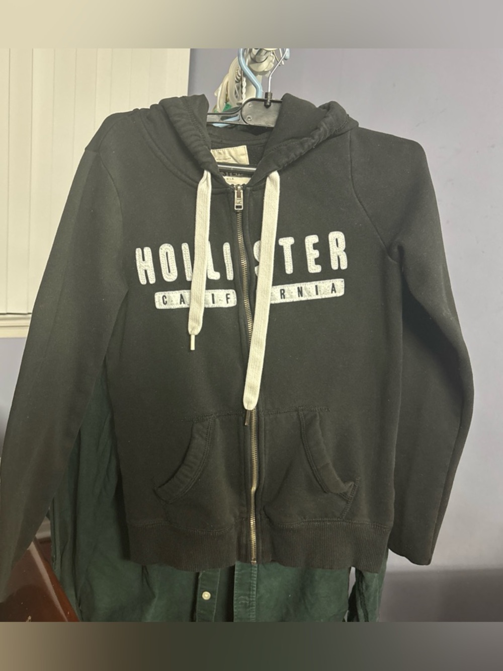 Hollister Black Zip-Up Hoodie Jacket
